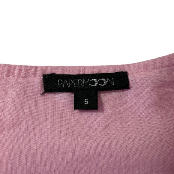 Papermoon Pink Tiered Babydoll Mini Dress, Small - Picture 8 of 11